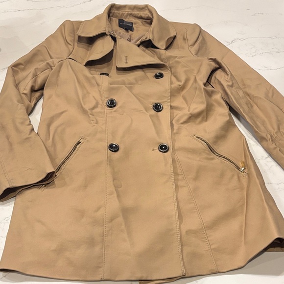 The Limited Tan Double-Breasted Trench Coat - Picture 3 of 6